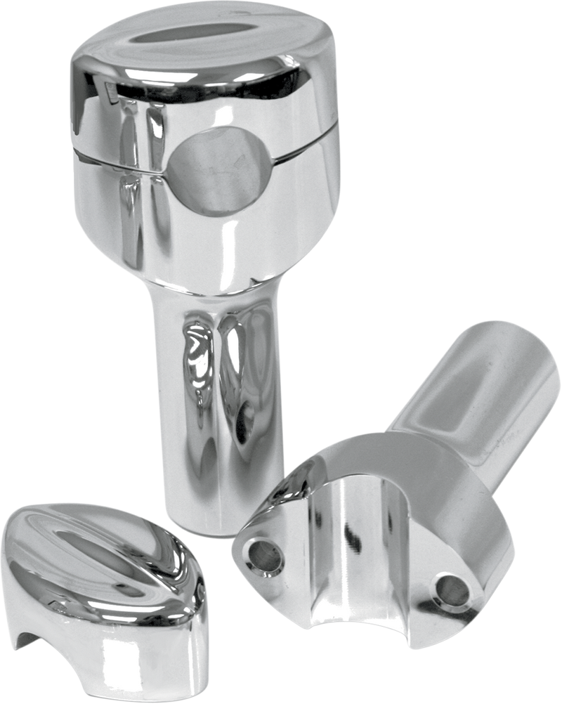 LA CHOPPERS MOHAWK RISERS FOR 1" HANDLEBARS 4" RISE CHROME UNIVERSAL - LA-7401-04