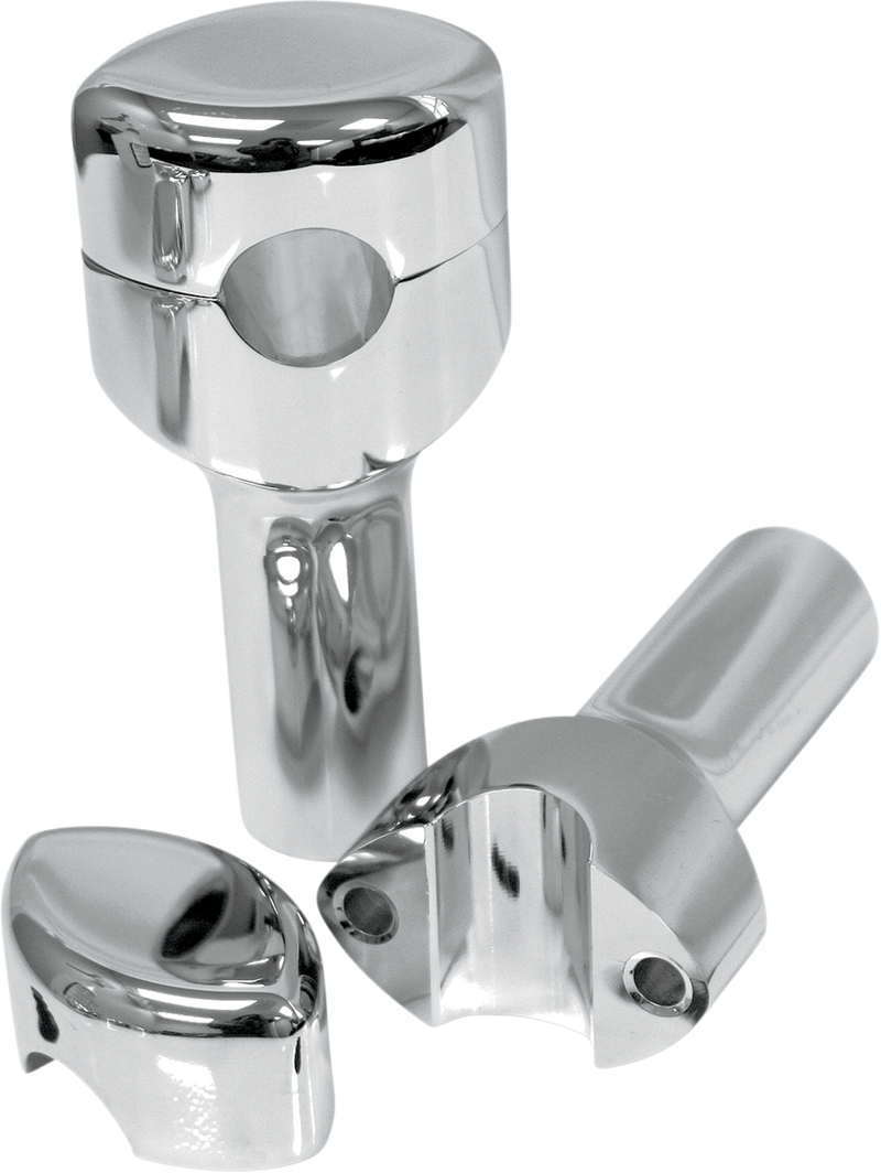 LA CHOPPERS RISERS SMOOTH FOR 1" HANDLEBARS 4" RISE CHROME UNIVERSAL - LA-7402-04
