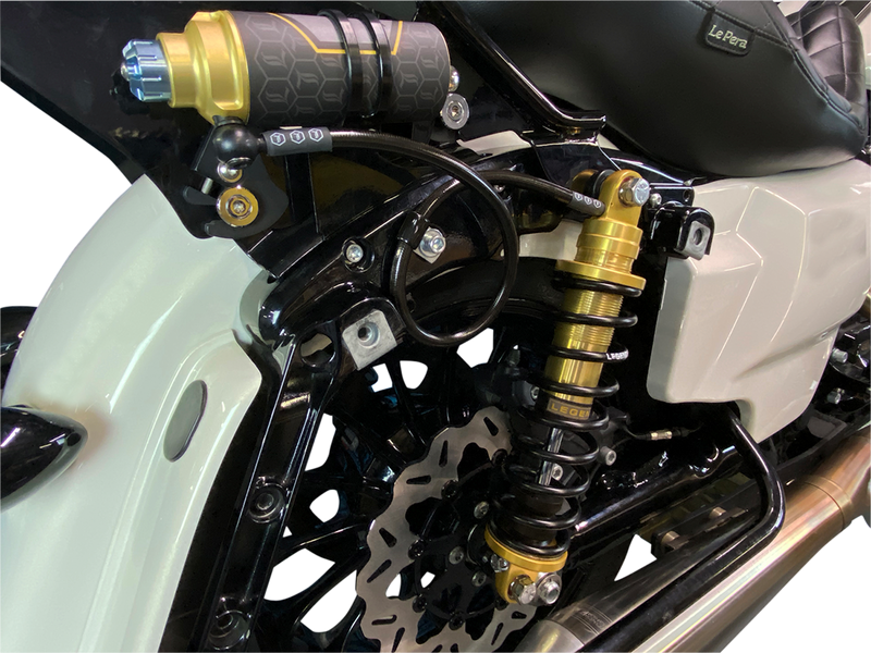 LEGEND SUSPENSION REVO ARC Remote Reservoir Shocks - Heavy Duty - Gold - 13" - FL '99-'08 - 1310-1903