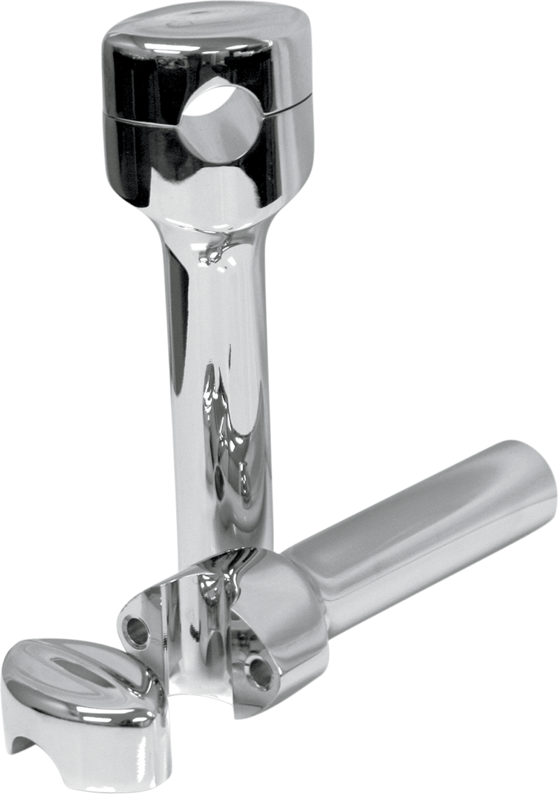 LA CHOPPERS MOHAWK HEFTY RISERS FOR 1 1/4" HANDLEBARS 6" RISE CHROME UNIVERSAL - LA-7404-06