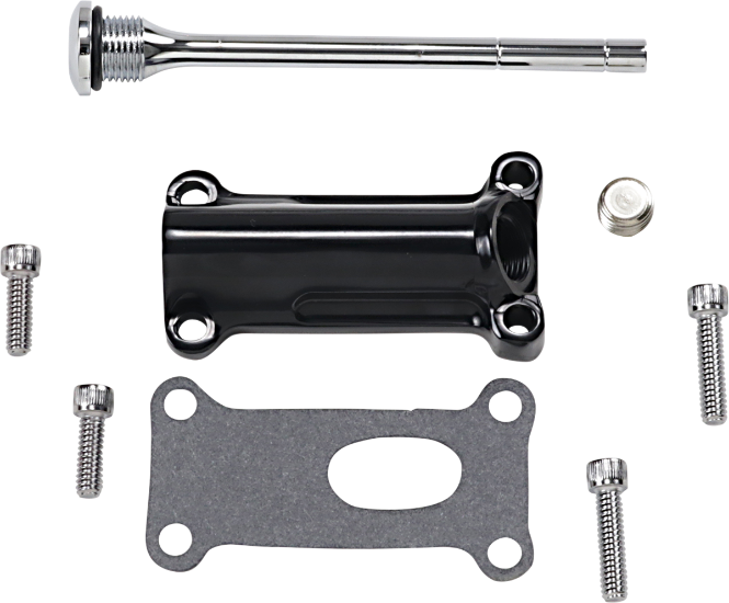 DRAG SPECIALTIES Engine Oil Spout Kit - Black - Harley-Davidson 1999-2001 - 323056B - PartsOutlet.com.au