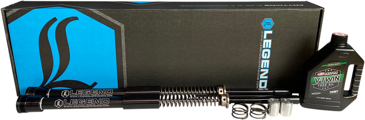 LEGEND SUSPENSION AXEO+2 (+2" Raised) Fork Cartridge - Black - 49 mm - '14-'23 Touring Models 0414-0599