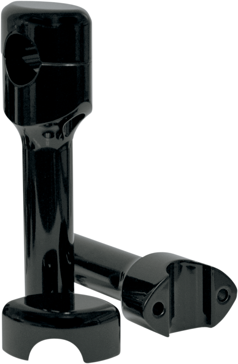 LA CHOPPERS HEFTY RISERS SMOOTH FOR 1 1/4" HANDLEBARS 6" RISE BLACK UNIVERSAL - LA-7406-06B