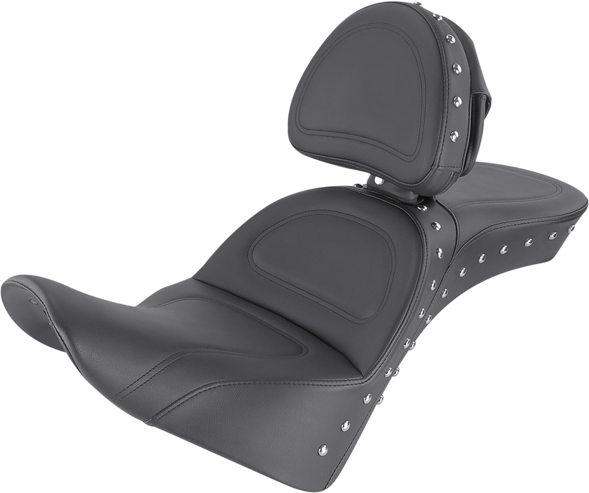 SADDLEMEN Explorer Special Seat - With Backrest -18+ Softail Slim/Deluxe/Heritage Classic  - 818-33-040