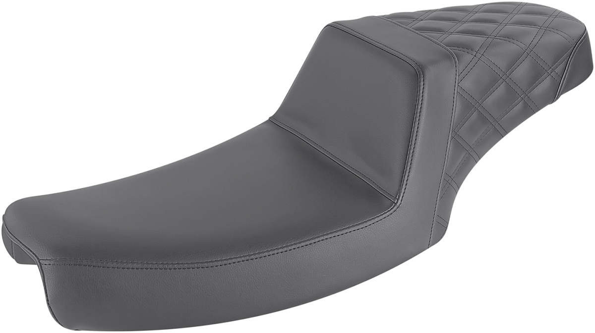 SADDLEMEN Step Up Seat - Rear Lattice Stitched - Dyna 91-95 - 891-04-173 - PartsOutlet.com.au