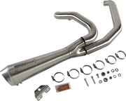 BASSANI XHAUST Short 2:1 Exhaust for M8 FL 2017+ - Stainless Steel 1F42SS - PartsOutlet.com.au