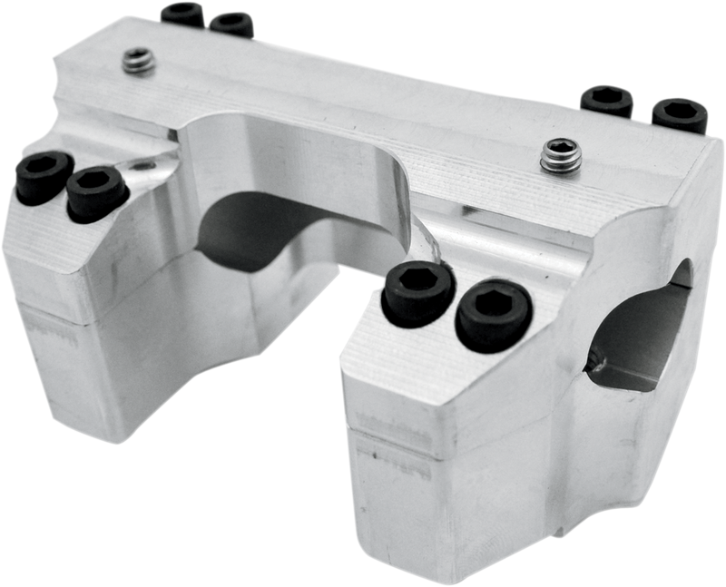 LA CHOPPERS RISER CLAMP SET FOR 1" HANDLEBARS RAW FINISH HD - FL 08-'13 - LA-7415-01