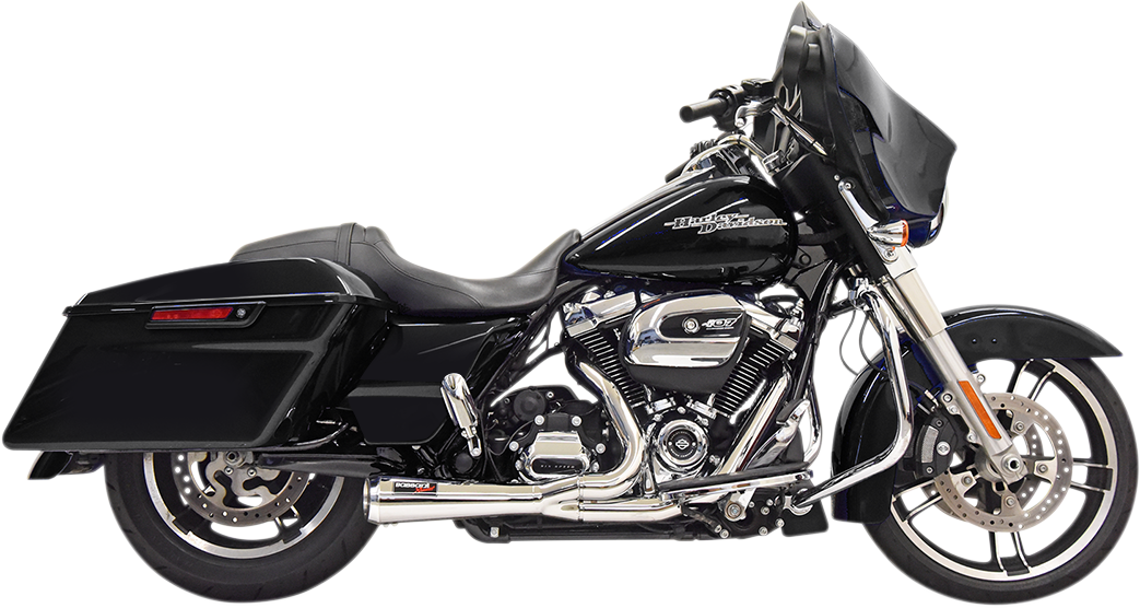 BASSANI XHAUST Short 2:1 Exhaust for M8 FL '17-'20 - Chrome 1F42R - PartsOutlet.com.au