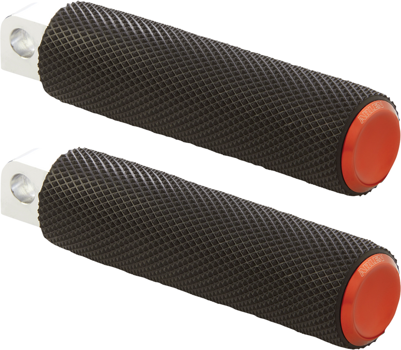 ARLEN NESS KNURLED FOOTPEGS, ORANGE - 07-902 - PartsOutlet.com.au