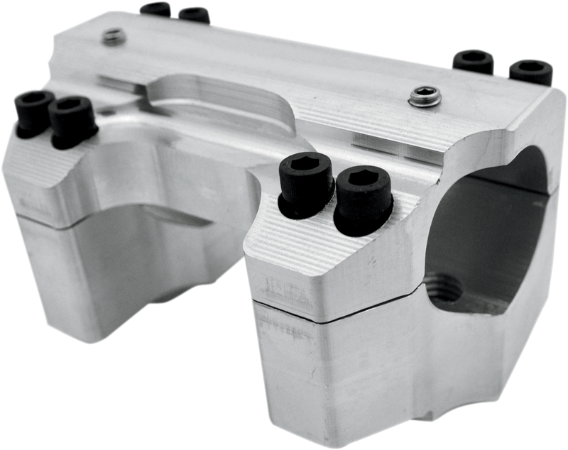 LA CHOPPERS RISER CLAMP SET FOR 1.5" HANDLEBARS RAW FINISH HD - FL '08-'17 - LA-7425-01