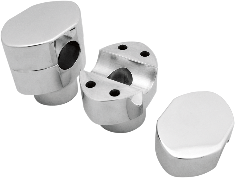 LA CHOPPERS 1" HARLEY SPRINGER RISERS CHROME HD - FX/FL '96-'11 - LA-7410-02