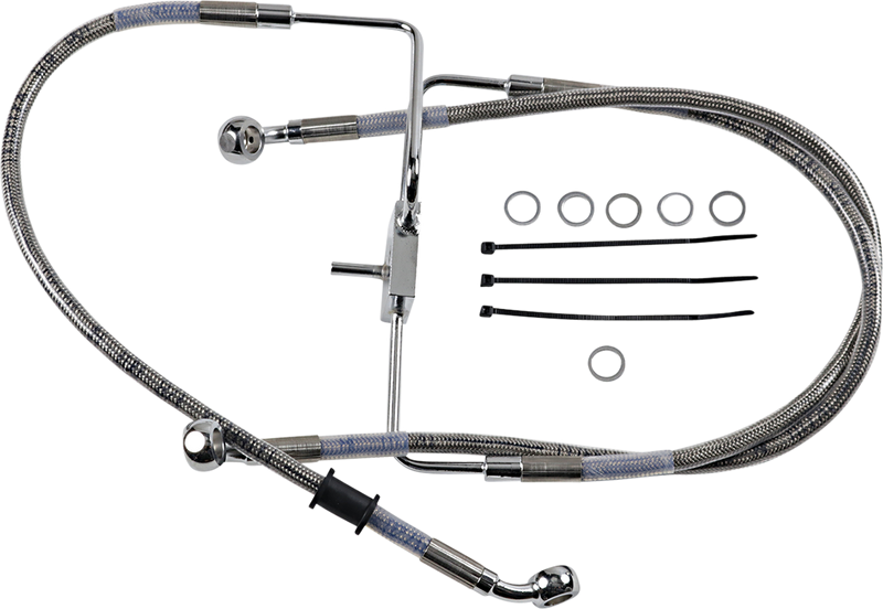 DRAG SPECIALTIES Brake Line - +2" - Stainless Steel - '16-'20 XL - 618566-2