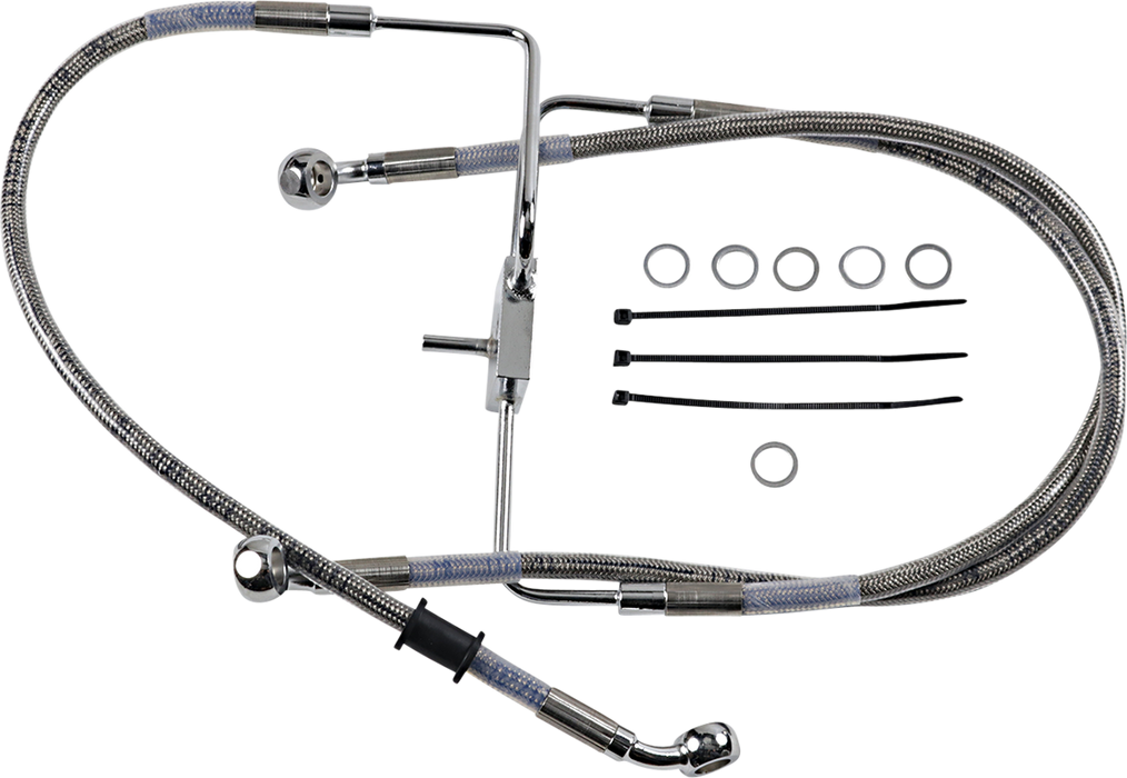 DRAG SPECIALTIES Brake Line - +2" - Stainless Steel - '16-'20 XL 618566-2