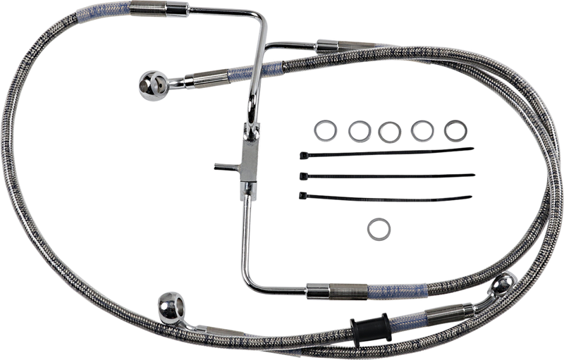 DRAG SPECIALTIES Brake Line - +6" - Stainless Steel - '16-'20 XL - 618566-6