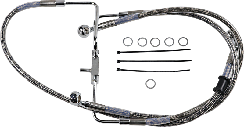 DRAG SPECIALTIES Brake Line - +8" - Stainless Steel - '16-'20 XL - 618566-8