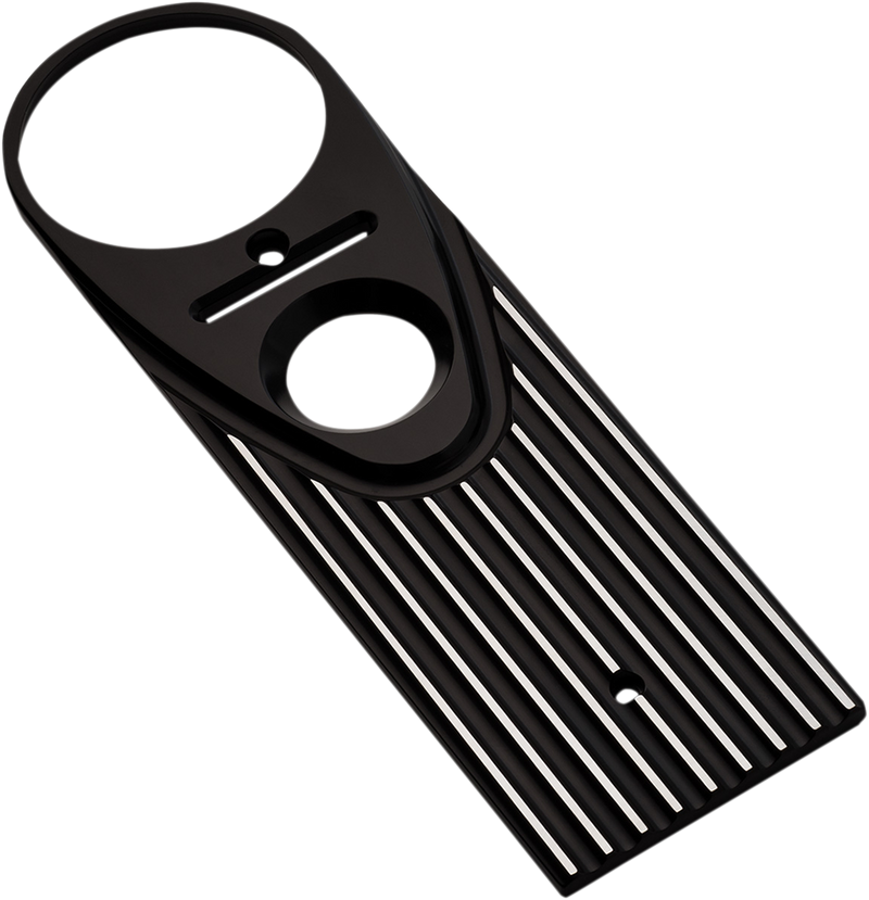 JOKER MACHINE Full Length-Style King Dash Cover - Finned - Black Anodized/Silver - '94-'07 Road King - 04-20-2 - PartsOutlet.com.au