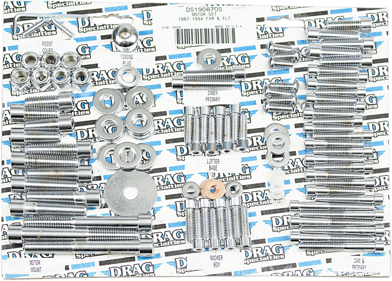DRAG SPECIALTIES Smooth Motor Bolt Kit - Harley-Davidson 1987-1994 - MK108S - PartsOutlet.com.au