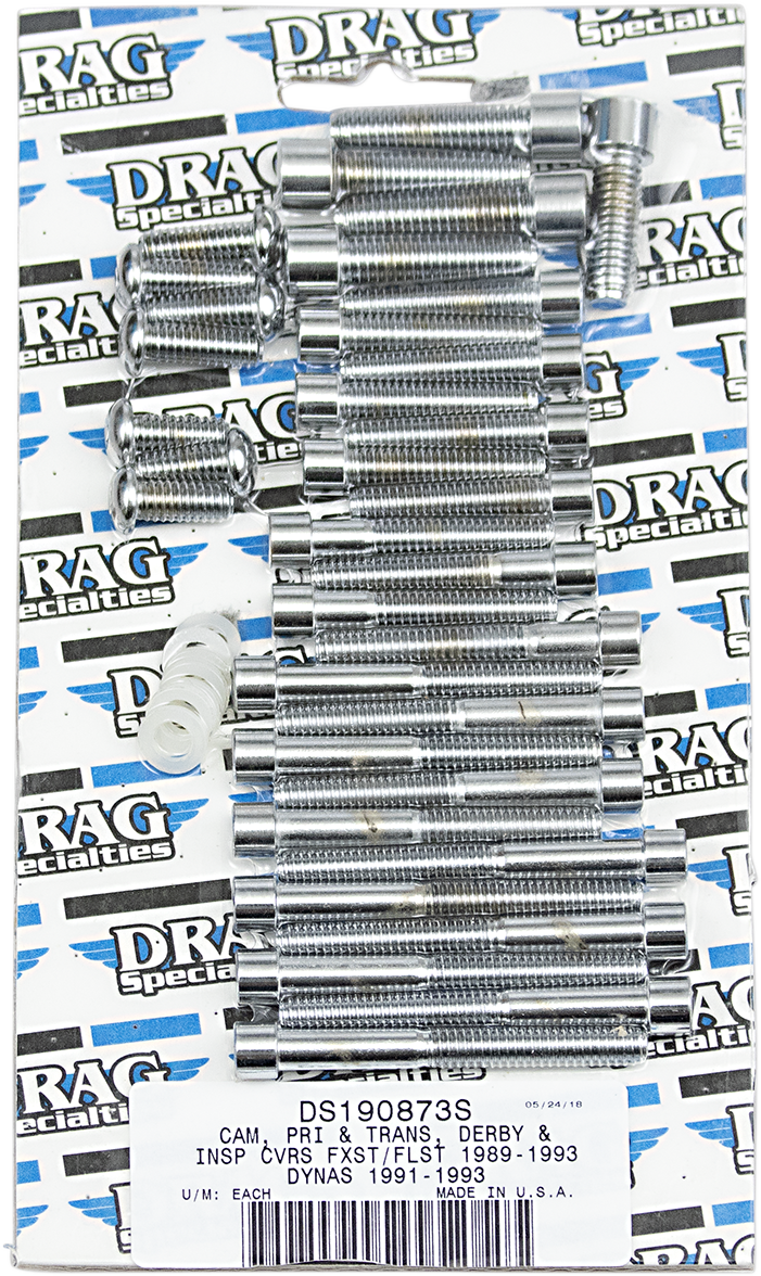DRAG SPECIALTIES Socket-Head Smooth Primary Bolt Kit - Harley-Davidson 1989-1993 - MK197S - PartsOutlet.com.au