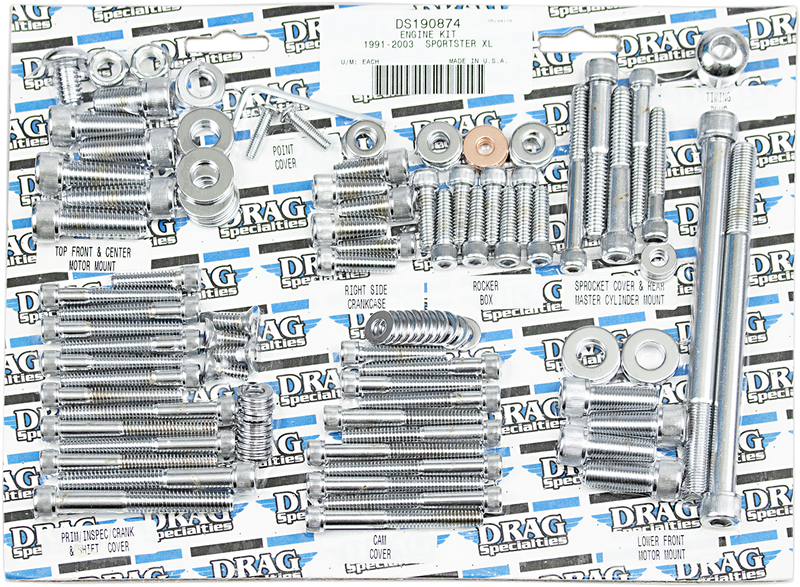 DRAG SPECIALTIES Socket-Head Motor Bolt Kit - Harley-Davidson 1991-2003 - XL MK244 - PartsOutlet.com.au