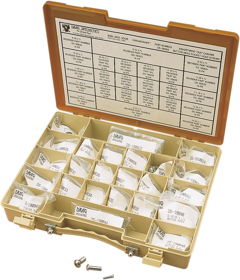 DRAG SPECIALTIES Button Head Screw Assortment MK210 - PartsOutlet.com.au