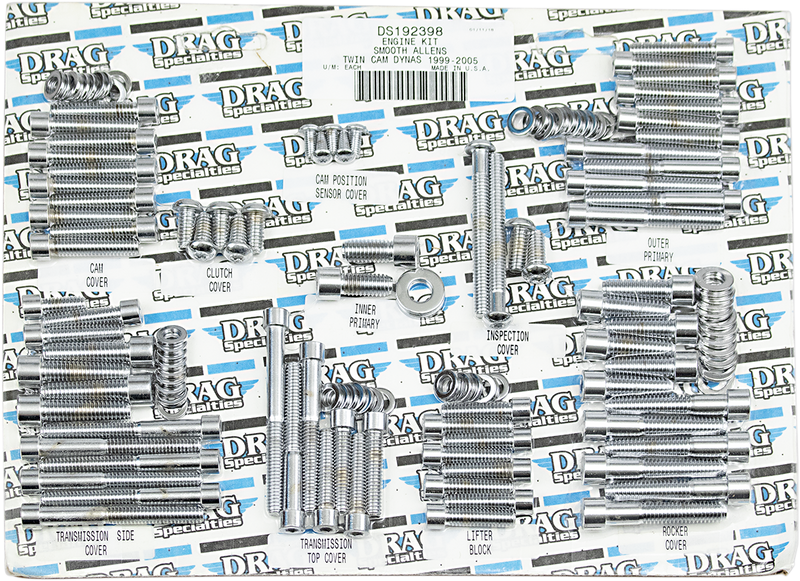 DRAG SPECIALTIES Socket-Head Smooth Engine Bolt Kit - Harley-Davidson 1999-2004 - Twin Cam MK371S - PartsOutlet.com.au