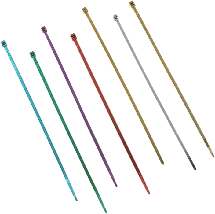DRAG SPECIALTIES Chrome Cable Tie 7" 10 Pack 10-6010C-10-HC3