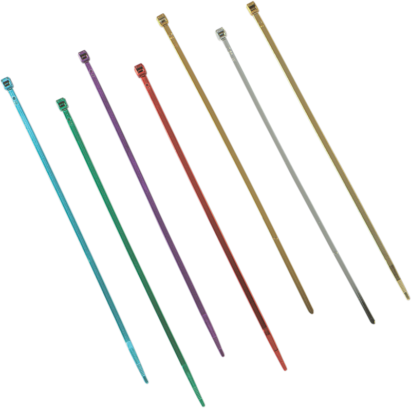 DRAG SPECIALTIES Chrome Cable Tie 4" 10 Pack - 10-6012C-10-HC3