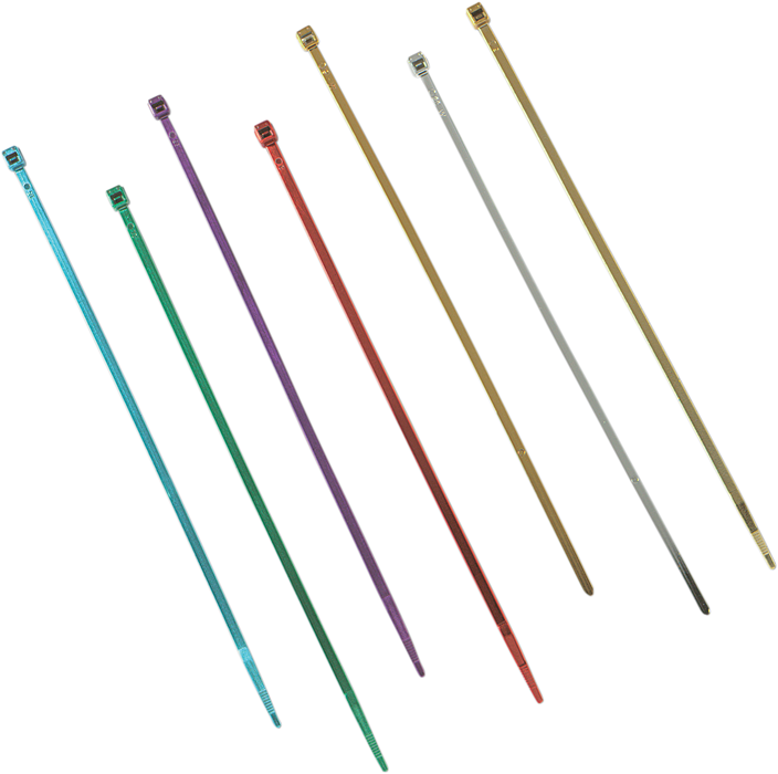 DRAG SPECIALTIES Chrome Cable Tie 4" 10 Pack 10-6012C-10-HC3