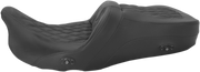 SADDLEMEN Heated Lattice Stitched Road Sofa Seat - FL '08-'23 HD Touring - Street/ Road/ Electra - 808-07B-182HCT - PartsOutlet.com.au