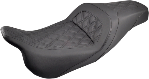 SADDLEMEN Lattice Stitched Slim Seat - FL '08-'23 HD Touring - Street/ Road/ Electra -808-07B-162 - PartsOutlet.com.au