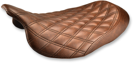 SADDLEMEN Renegade Seat - Lattice Stitched - Brown - FL '08-'23 HD Touring - Street/ Road/ Electra - 808-07B-002BLS - PartsOutlet.com.au