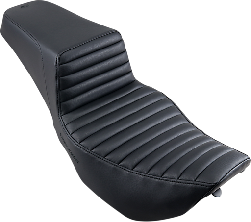 SADDLEMEN Step Up Seat - Tuck and Roll - Black - Street Glide/Road King '97-'07 - 897-06-171 - PartsOutlet.com.au