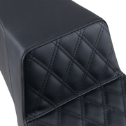 SADDLEMEN Step Up Seat - Lattice stitched - Street Glide/Road King '97-'07 - Black 897-06-172 - PartsOutlet.com.au