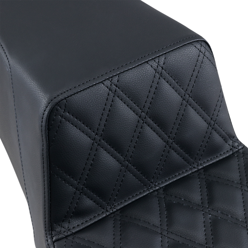 SADDLEMEN Step Up Seat - Lattice stitched - Street Glide/Road King '97-'07 - Black 897-06-172 - PartsOutlet.com.au