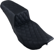 SADDLEMEN Step Up Seat - Lattice Stitched - Black -Street Glide/Road King '97-'07 - 897-06-175 - PartsOutlet.com.au