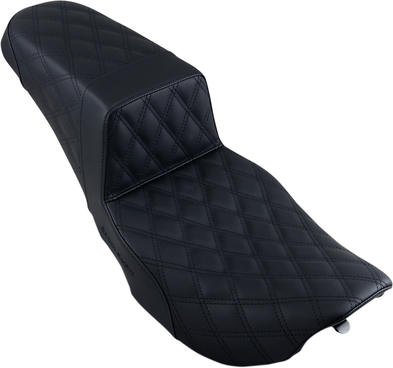 SADDLEMEN Step Up Seat - Lattice Stitched - Black -Street Glide/Road King '97-'07 - 897-06-175 - PartsOutlet.com.au