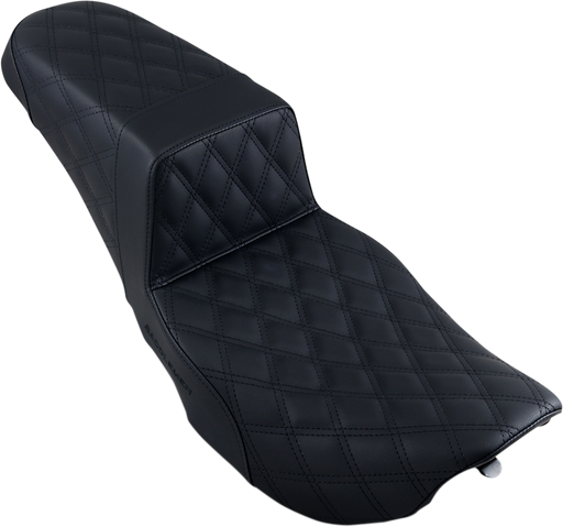 SADDLEMEN Step Up Seat - Lattice Stitched - Black -Street Glide/Road King '97-'07 - 897-06-175 - PartsOutlet.com.au