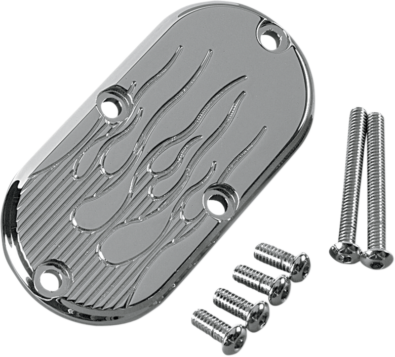 JOKER MACHINE Inspection Cover - Flame - Harley-Davidson 1980-2006 - 921016FC - PartsOutlet.com.au