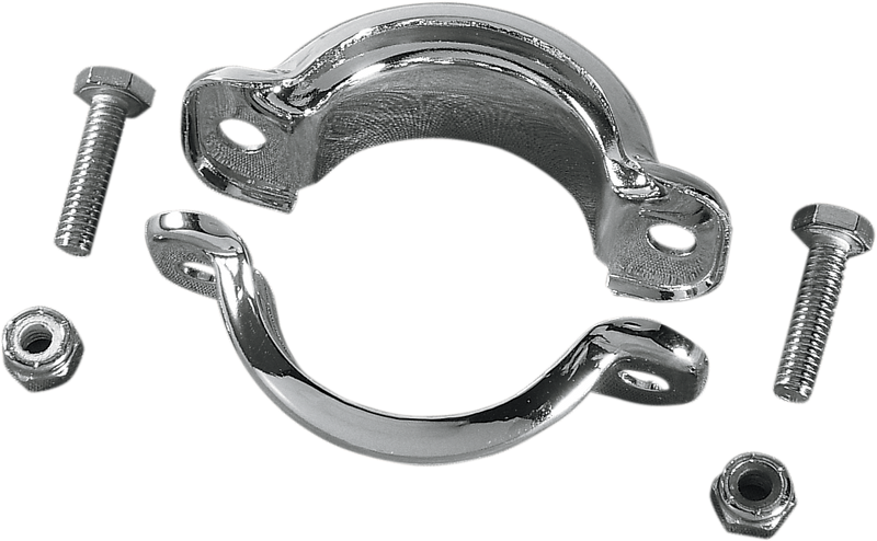 DRAG SPECIALTIES Muffler Clamp - Chrome - FLT '85-'94 74785 - PartsOutlet.com.au