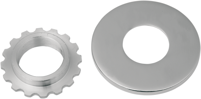 DRAG SPECIALTIES Steering Stem Bearing Adjusting Nut with Dust Cover - Harley-Davidson 1949-2006 - Chrome 23-0326-BC102 - PartsOutlet.com.au