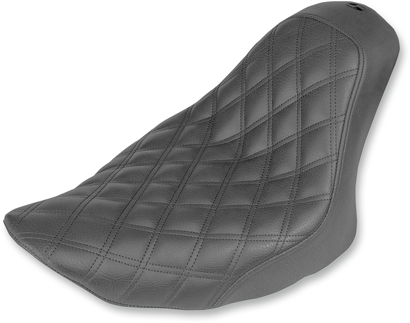 SADDLEMEN Renegade Seat - Lattice Stitched - Black - '06-'17 FXST - 806-12-002LS - PartsOutlet.com.au