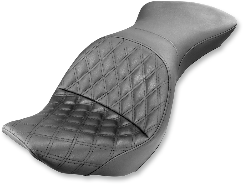 SADDLEMEN Explorer Seat - Lattice Stitched - FXST '06-'17 - 806-12-029LS - PartsOutlet.com.au