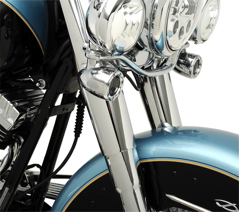 DRAG SPECIALTIES Fork Slider Covers - Chrome - Smooth - Stock Length 6.50" - Harley-Davidson 1949-2017 - Replacement OEM Number 45964-86 74537