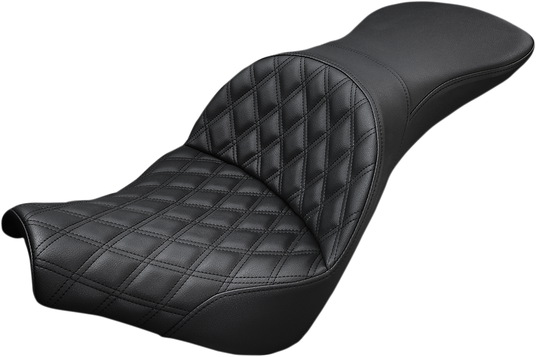 SADDLEMEN Explorer Seat - 18+ Street Bob -Lattice Stitched 818-30-029LS - PartsOutlet.com.au