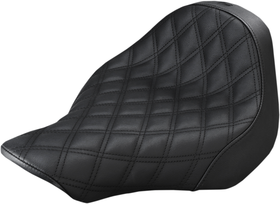 SADDLEMEN Renegade Seat - Lattice Stitched - Black - Breakout FXSB '13-'17 - 813-27-002LS - PartsOutlet.com.au