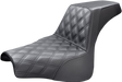 SADDLEMEN Step Up Seat - 18+ Fat Bob - - Lattice Stitched - Black 818-28-172 - PartsOutlet.com.au