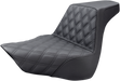 SADDLEMEN Step Up Seat - 18+ Fatboy & 23+ Breakout -Driver's Lattice Stitched - Black 818-27-172 - PartsOutlet.com.au