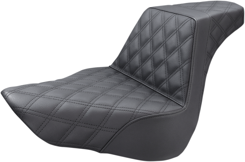 SADDLEMEN Step Up Seat - 18+ Fatboy & 23+ Breakout -Lattice Stitched 818-27-175 - PartsOutlet.com.au