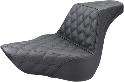 SADDLEMEN Step Up Seat - 18+ Fatboy & 23+ Breakout -Lattice Stitched 818-27-175 - PartsOutlet.com.au