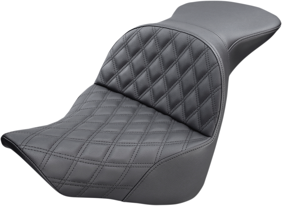 SADDLEMEN Explorer Seat - 18+ Fatboy & 23+ Breakout -Lattice Stitched 818-27-029LS - PartsOutlet.com.au